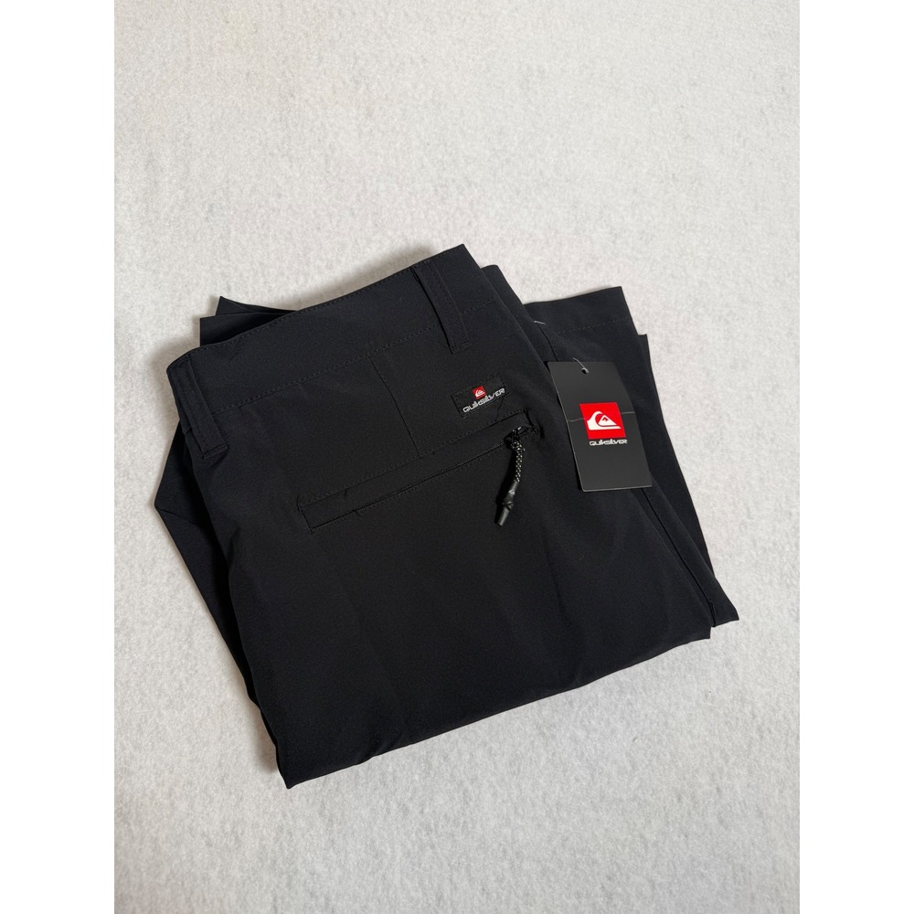 Quiksilver shorts Mens size 32 Hybrid Black Quick Dry Board water Shorts NWT $60